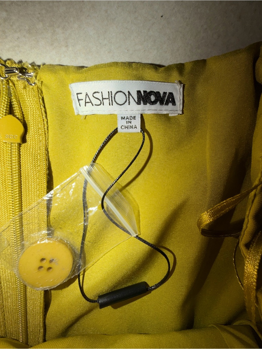 Fashion Nova Chartreuse Strapless Wide-Leg Jumpsuit - Picture 5 of 8